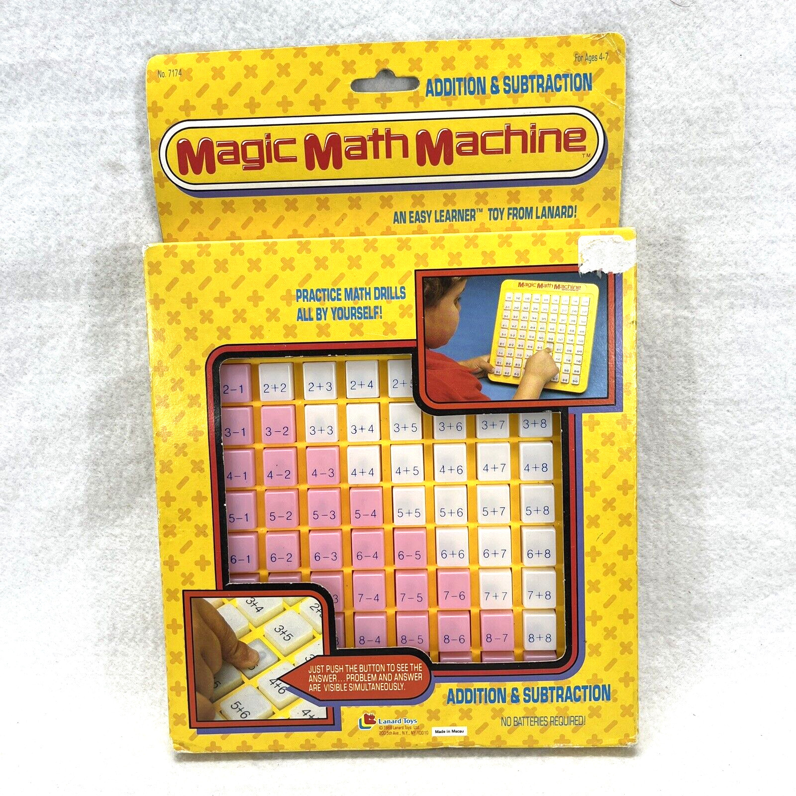 Vintage Lanard 1988 MAGIC MATH Game Board – Addition Subtraction NIB
