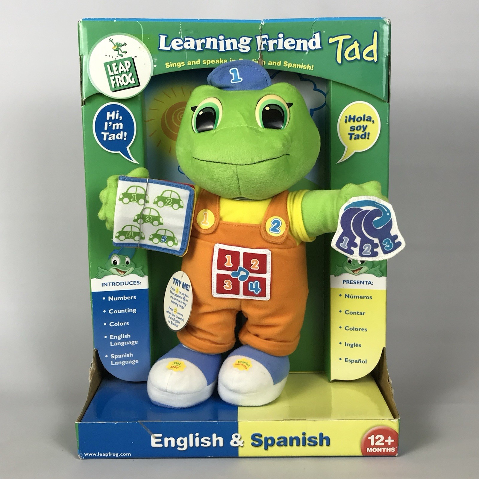 LeapFrog LEARNING FRIEND TAD Plush Doll Bilingual Talking English & Spanish