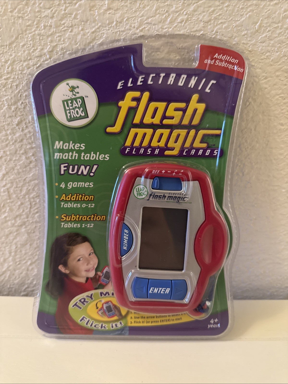 Leap Frog Flash Magic Electronic Handheld Game Addition & Subtraction Works