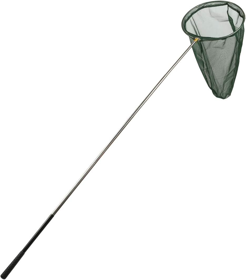 Professional Insect and Butterfly Net with 14″ Ring, 26″ Net Depth, 59″ Telescop