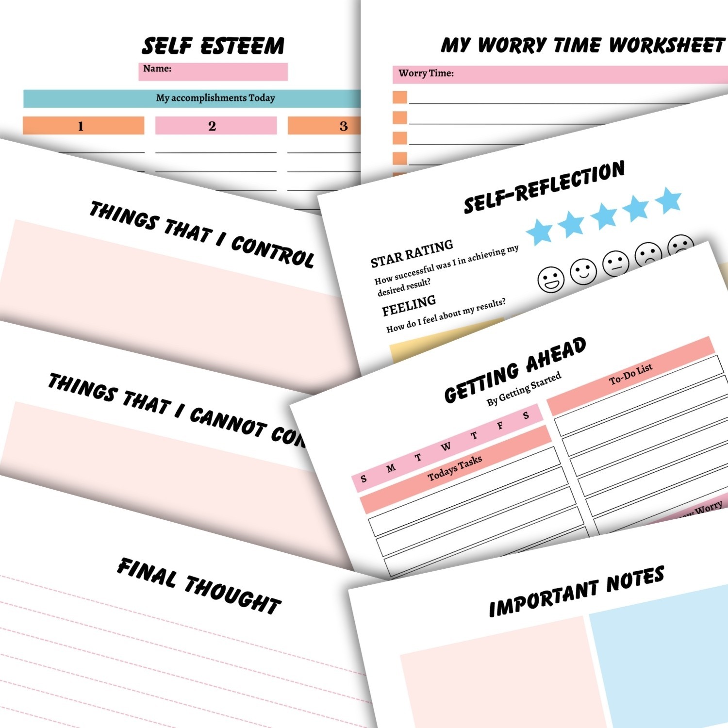 Printable Self Control Activity Book for Kids & Teens | Emotional Regulation