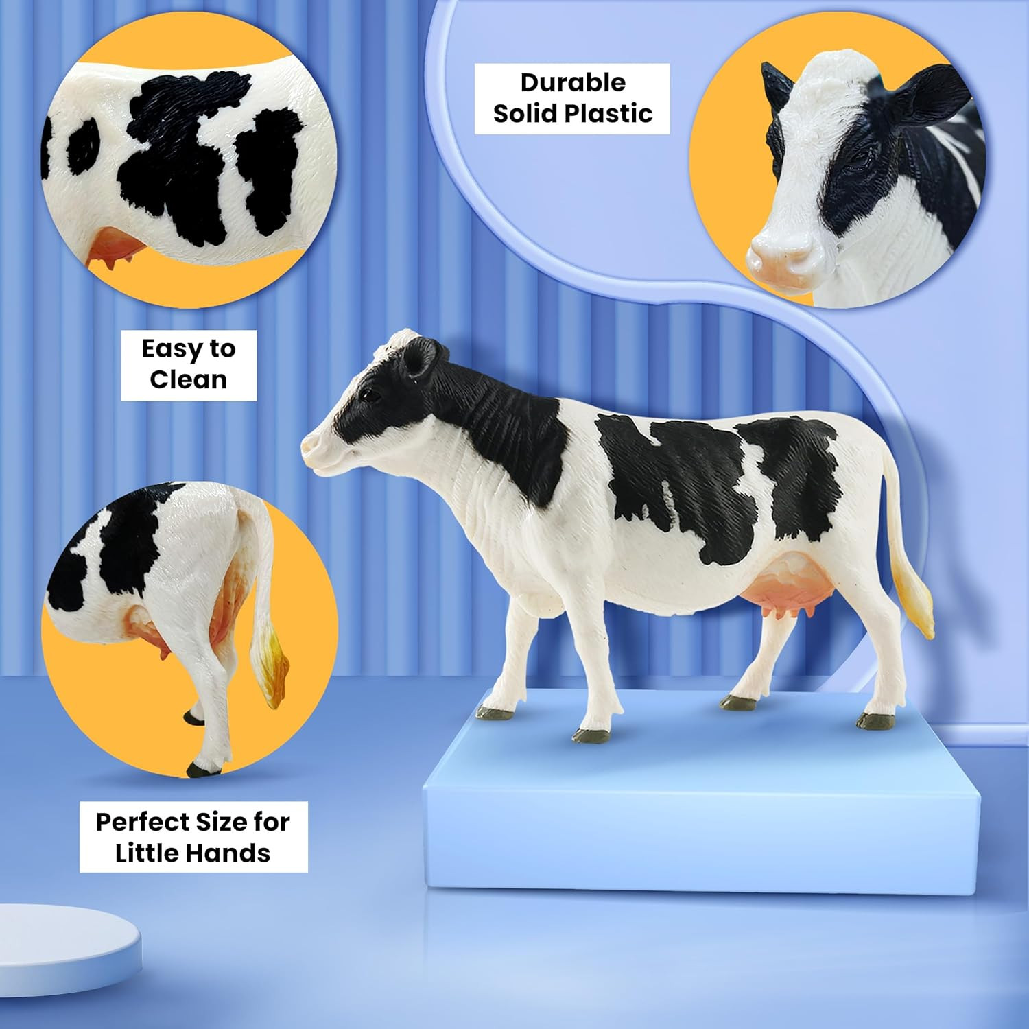 6PCS Farm Animal Toys for Kids 3-5 Realistic Plastic Farm Animal Figurines Educa