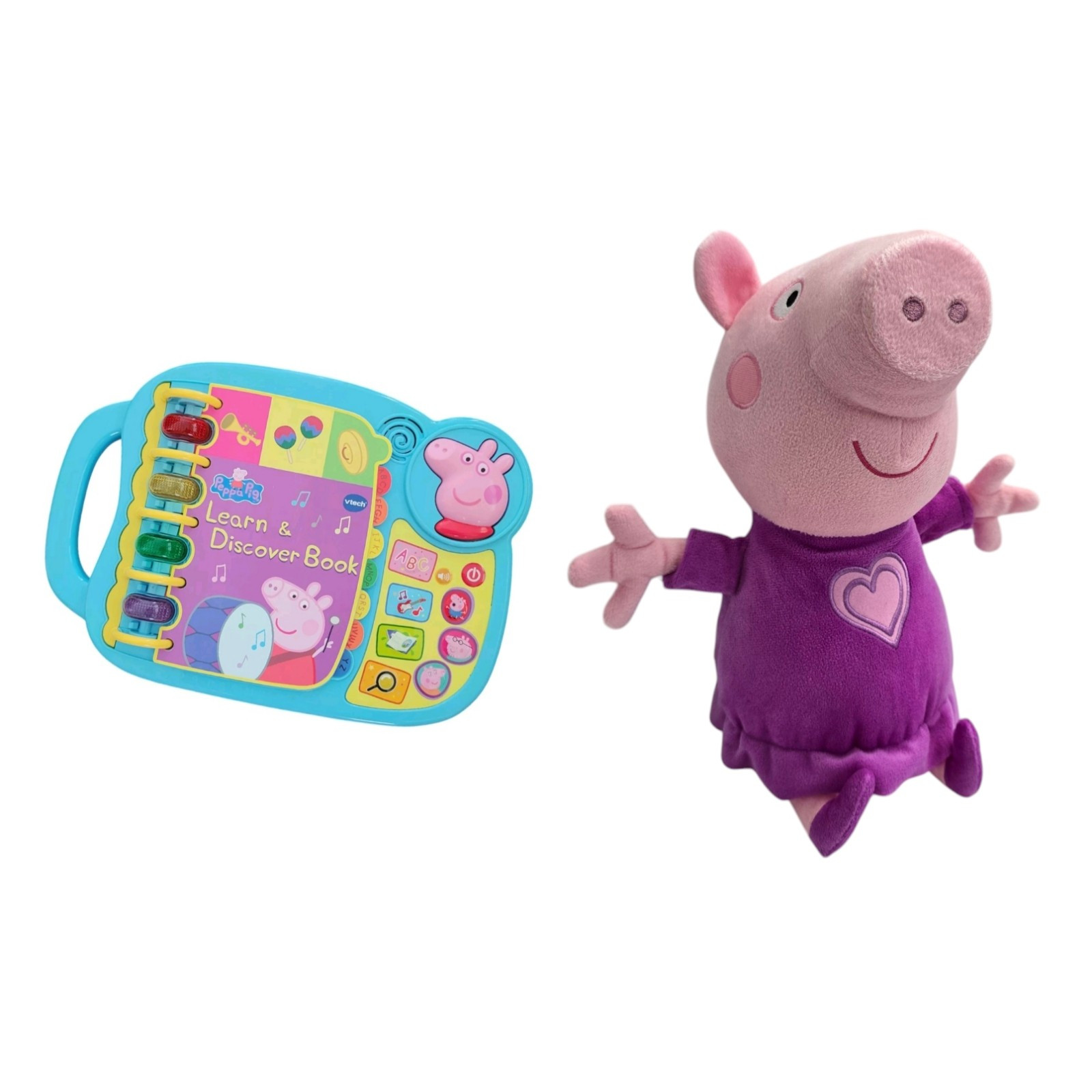 PEPPA PIG VTech LEARN & DISCOVER Electronic Book 2019 & 12″ Plush PEPPA PIG