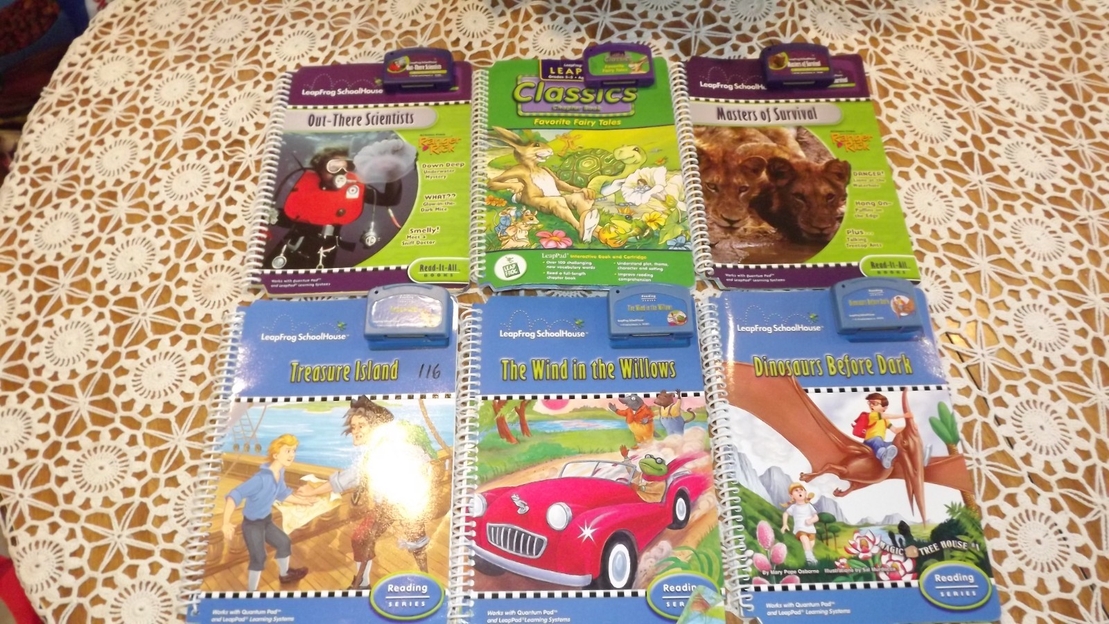 Leapfrog Quantum Pad Book & Cartridge lot Reading Series 3rd Grade Tested Lot of