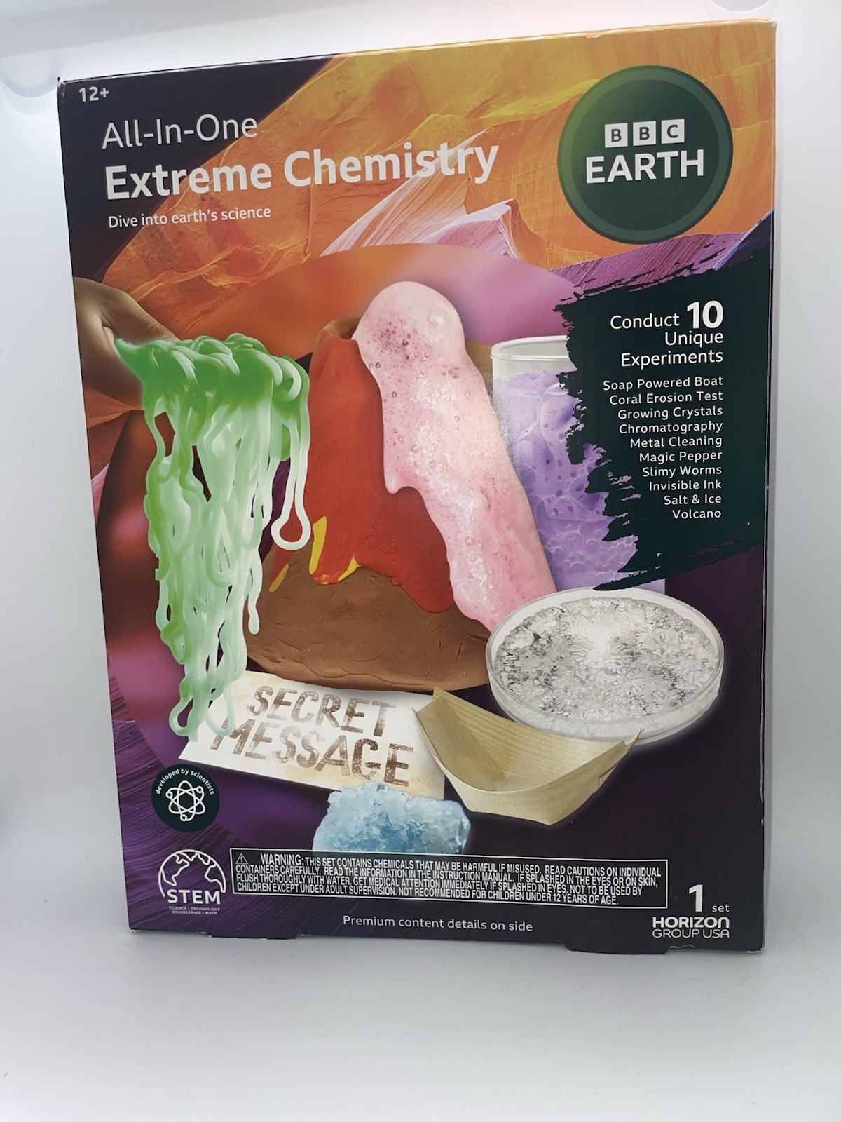 BBC Earth All-in-One Extreme Chemistry Conduct 10 Science Experiments New In Box