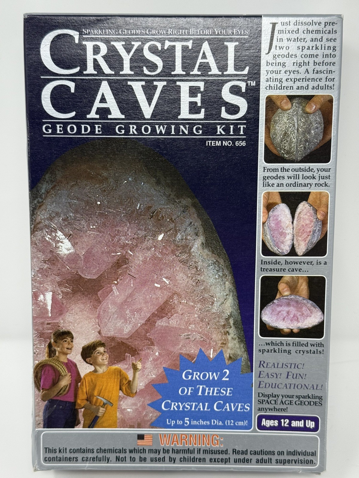 Crystal Growing Kit – Crystal Caves Geode Growing Kit New Sealed