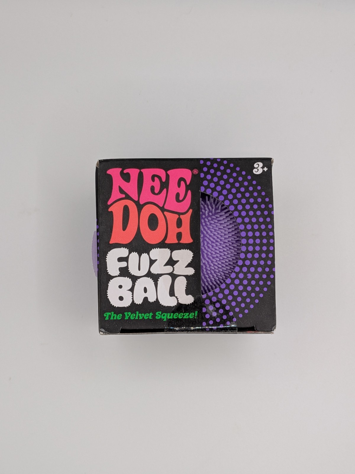 Nee Doh Needoh FUZZ BALL The Velvet Squeeze Fuzzball NEW Purple