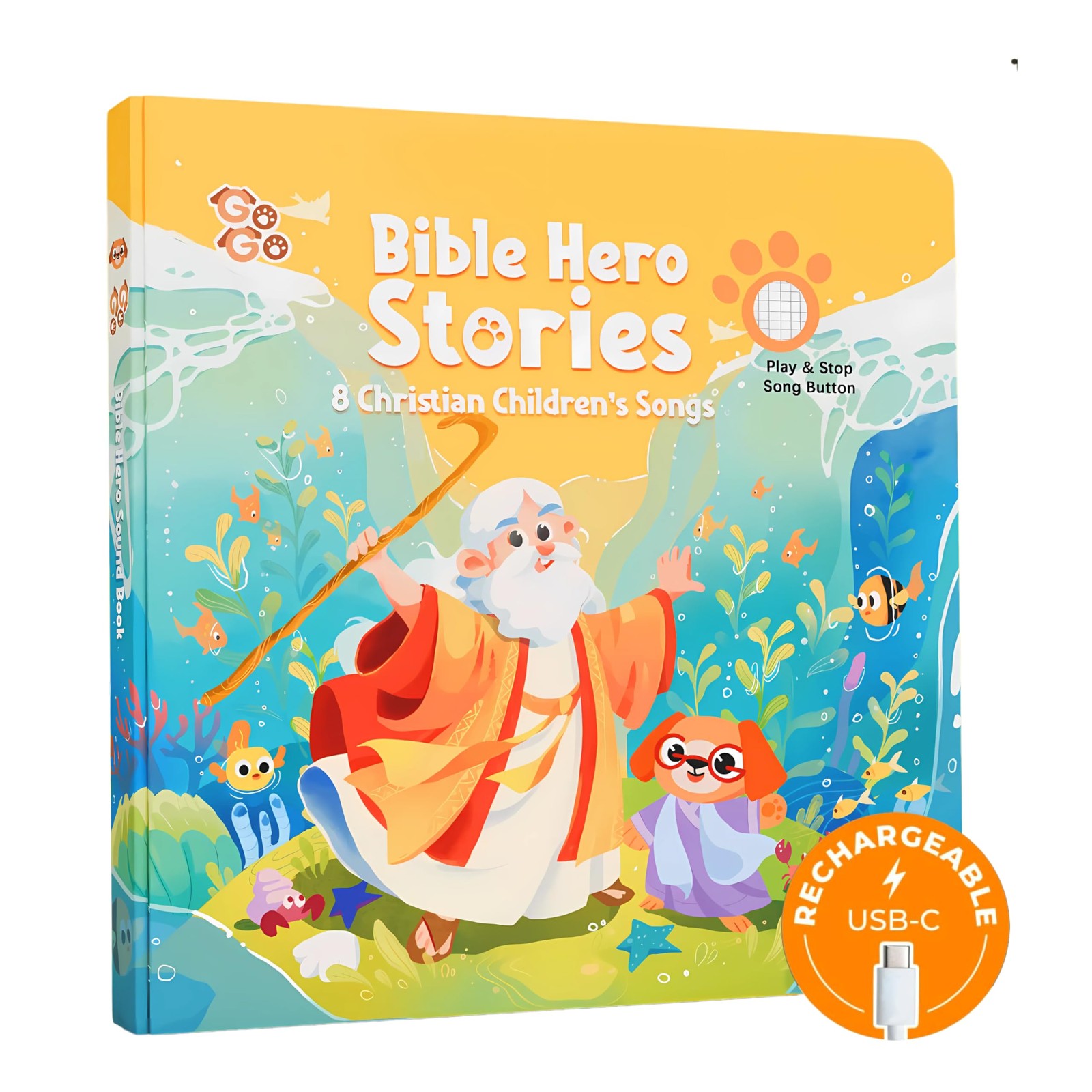 Bible Heroes Stories Songs Sound Book with 8 Songs, Singing Toy, Sound Play f…