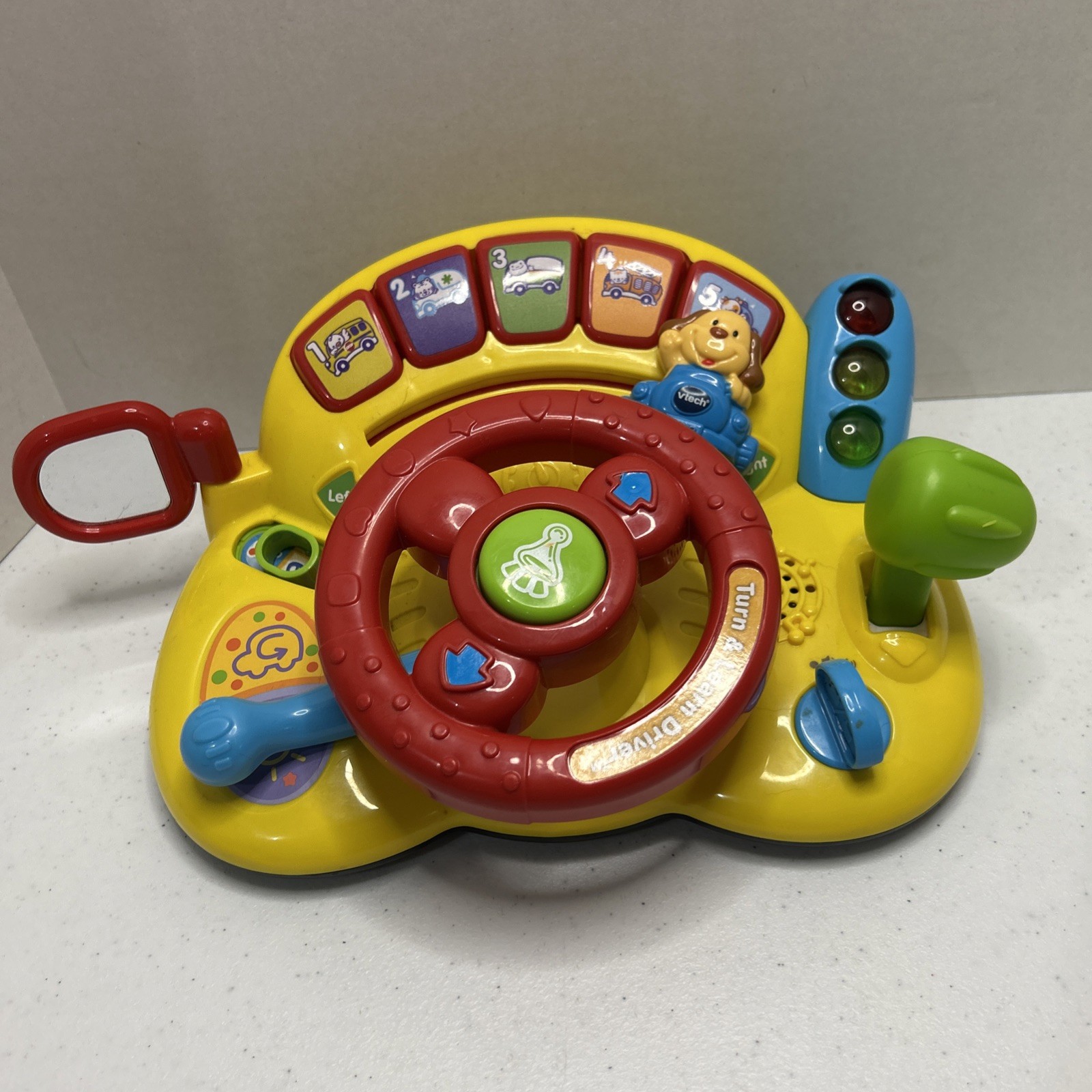 VTech Turn & Learn Driver Interactive Red and Yellow Dashboard Numbers Sings Toy
