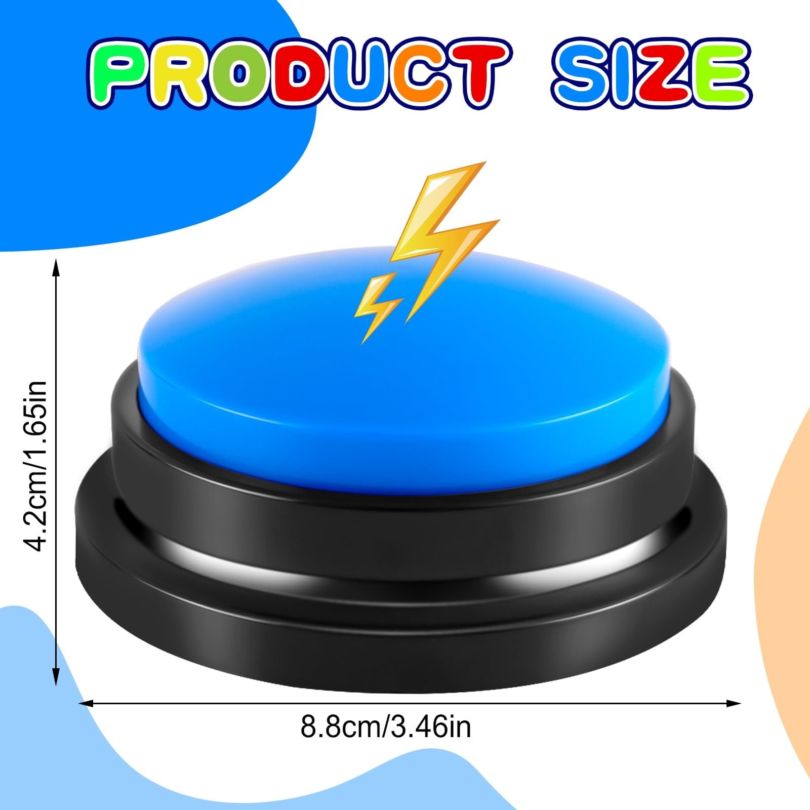 Ovveroche 6 Pieces Recordable Answer Buzzers Button Normal, Multicolor