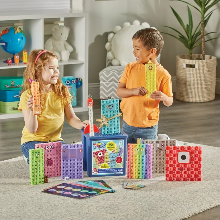 hand2mind Numberblocks Heroes with Zeroes MathLink Cubes Activity Set Preschool