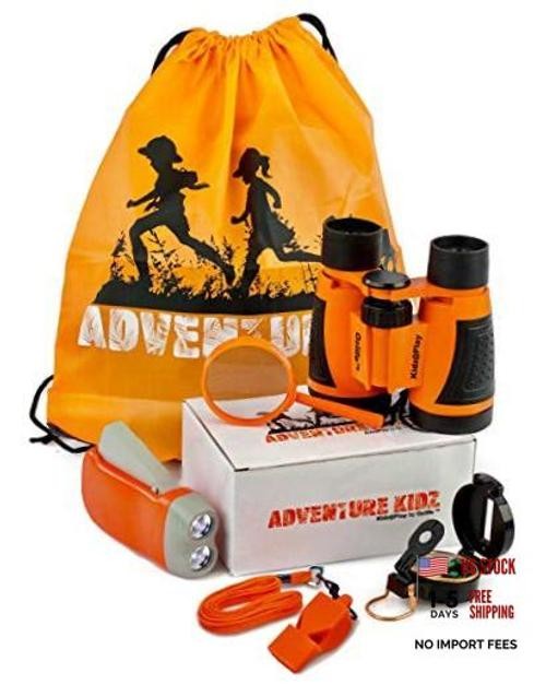 Adventure Kidz – Outdoor Exploration Kit, Children’s Toy Binoculars, Orange