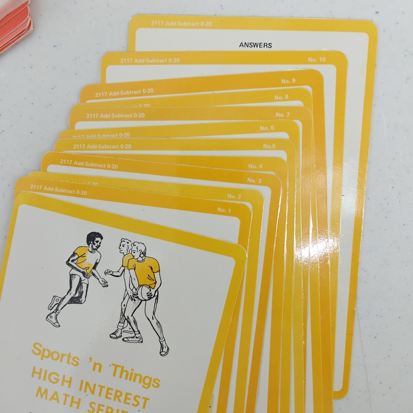 VTG 1974 Sports ‘n Things High Interest Math Series Game Flash Cards Home School