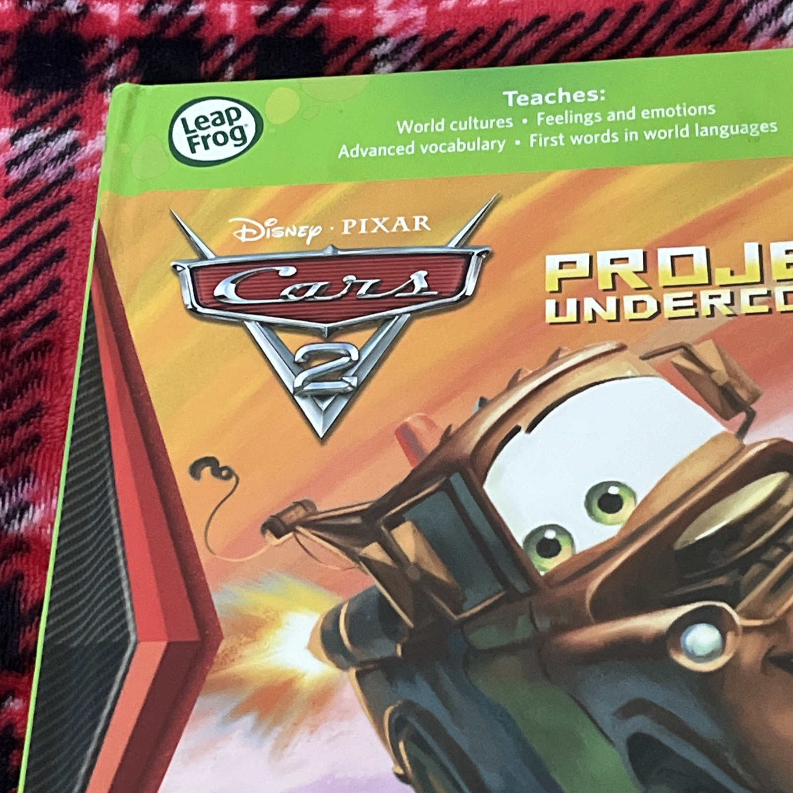 Leapfrog Hardcover Book Disney Pixar Cars 2 Project Undercover Children Kids Tag