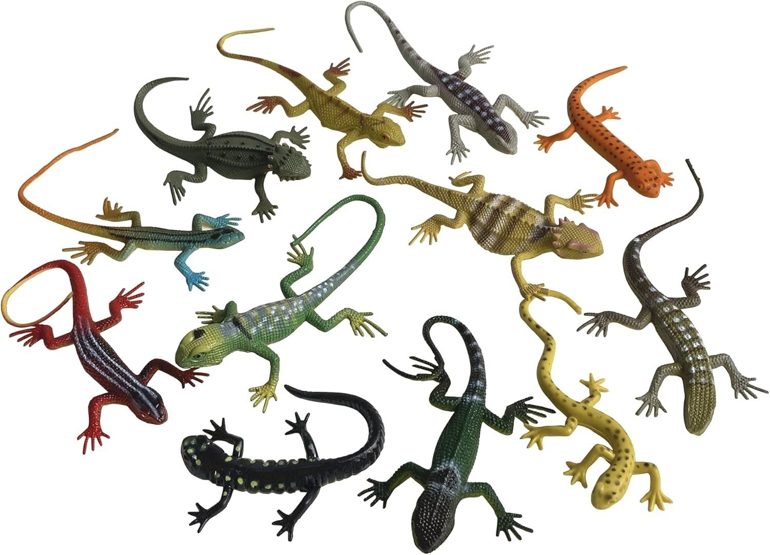 12Pcs Rubber Lizard Toys Artificial Model Party Practical Joke Educational Toys
