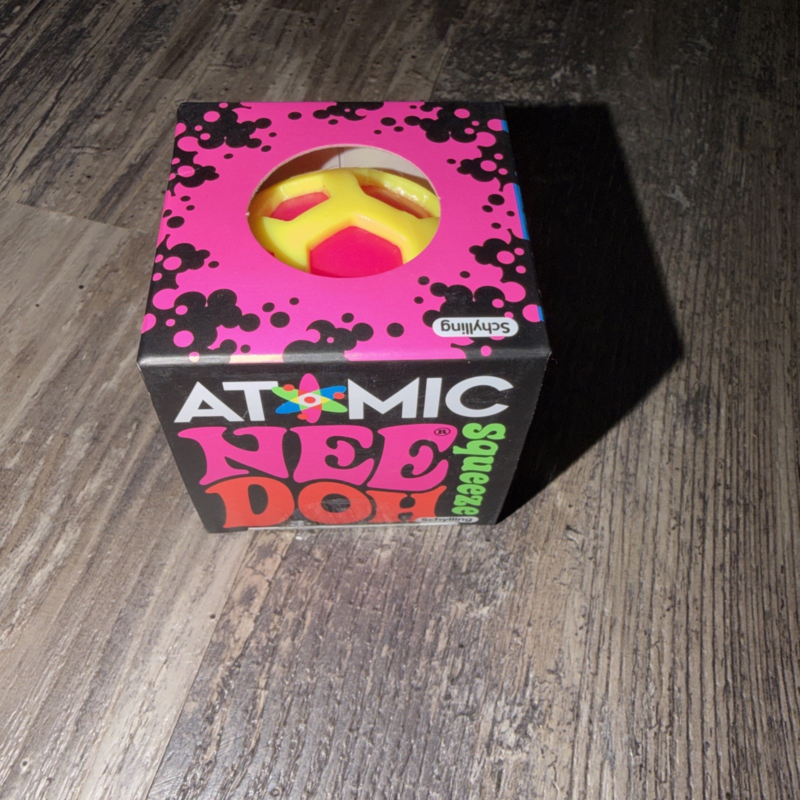RARE NEW Schylling NeeDoh Atomic NeeDoh Labs Pink Yellow NIB Hard To Find