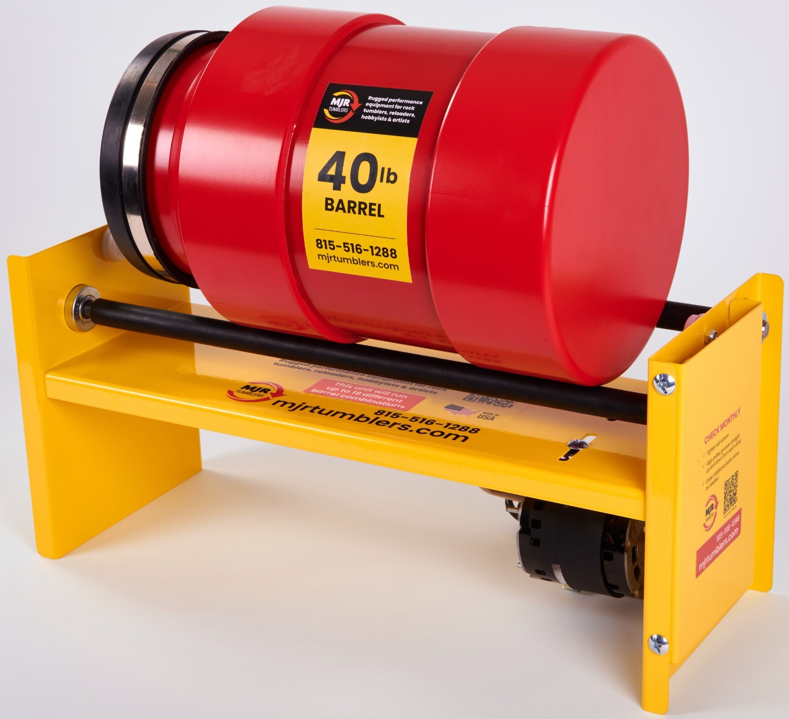 40 lb Rock Tumbler w Grit Kit MJR TUMBLERS AWARDED BEST HIGH END TUMBLER of 2019
