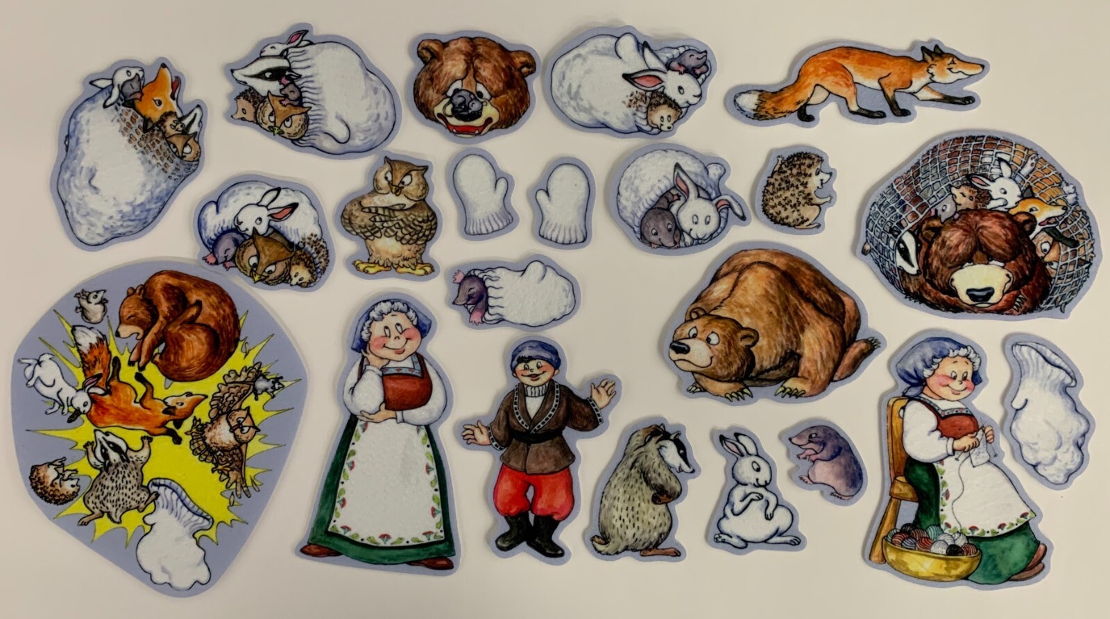 The Mitten Felt Figures For Flannel Board Stories Preschool