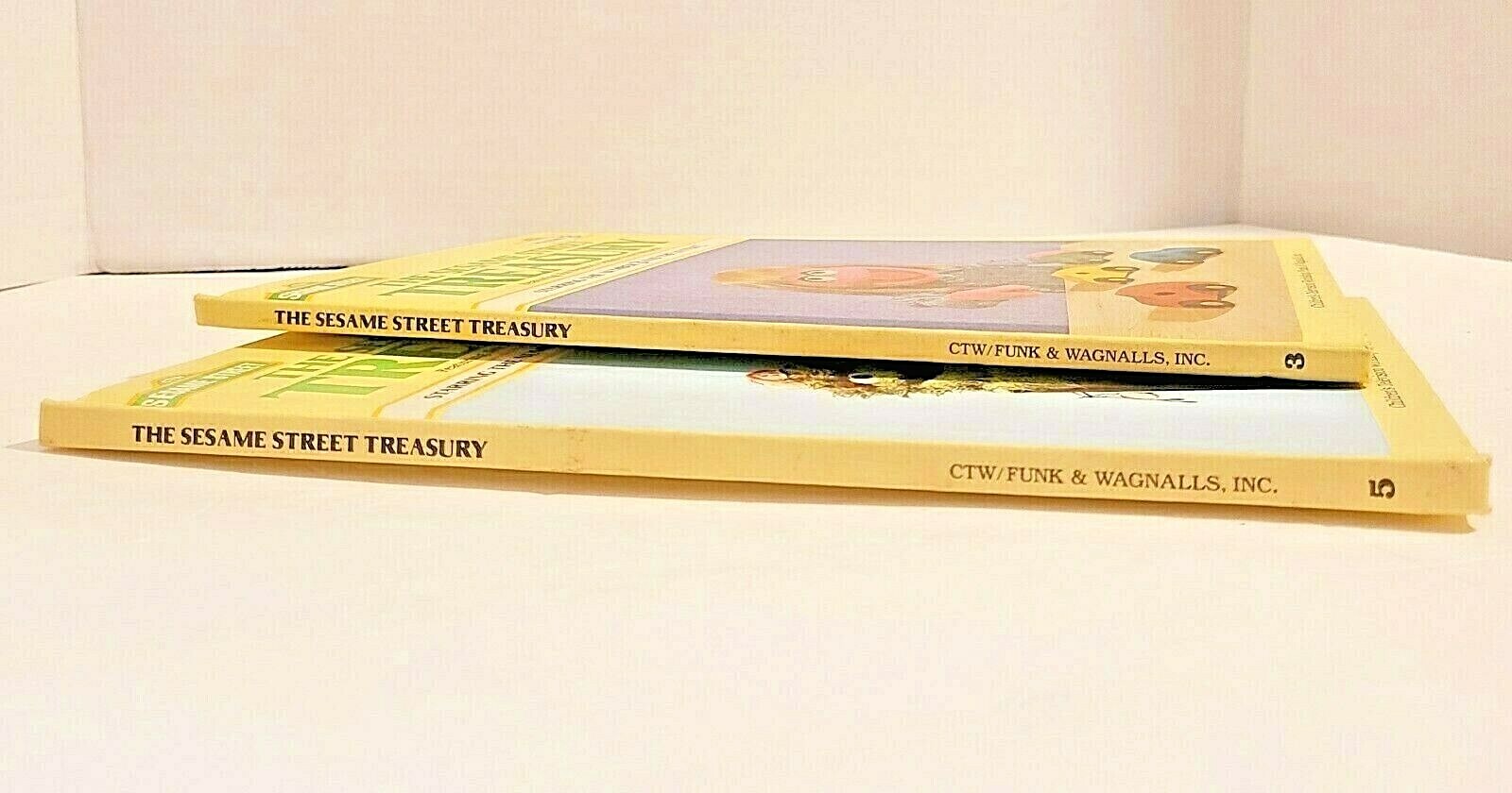 VTG The Sesame Street Treasury Books Vol 3 Vol 5 Numbers 3 5 Letters C E F Clean