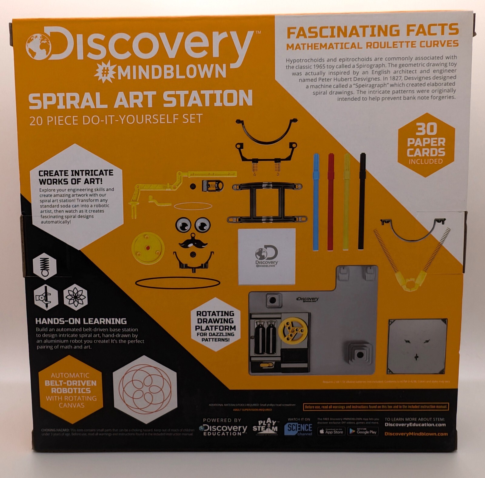 Cool & Fun! Discovery Mindblown Spiral Art Station 20 Piece Do It Yourself Set
