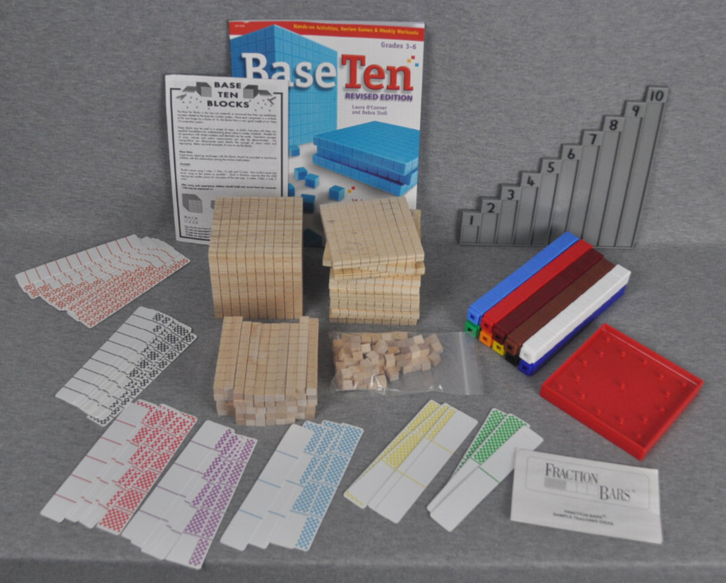Base Ten Starter Set Blocks Geoboard Unifix Cubes Fraction Bars Activity Book