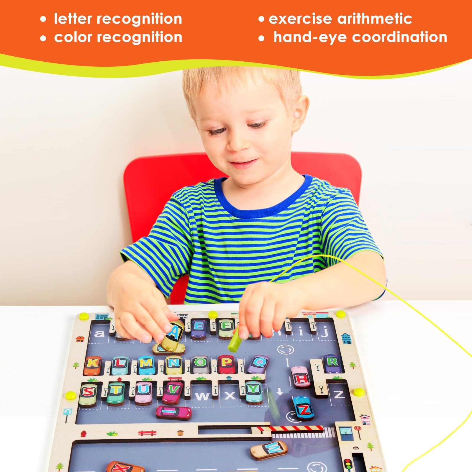 Magnetic Alphabet Maze Letter Puzzle for Fun Learning, Montessori Educational…