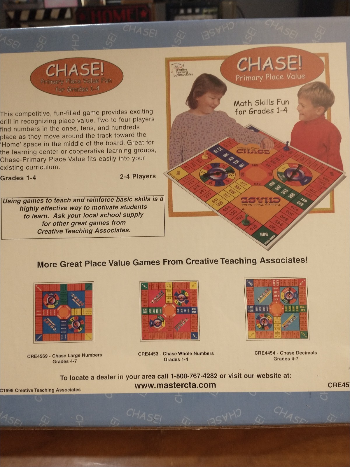 Chase! Primary Place Value Fun For Grades 1-4 Board Game By Creative Teaching