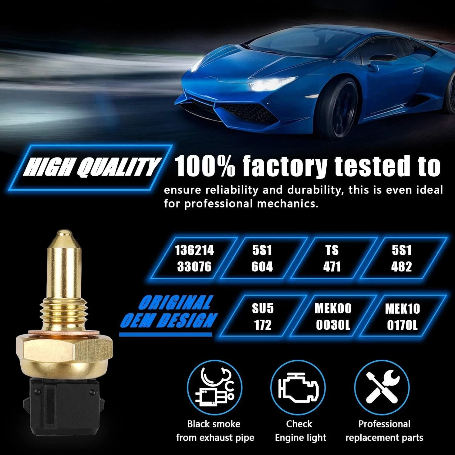 OTUAYAUTO Engine Water Coolant Temperature Sensor -Replacement for BMW 320i