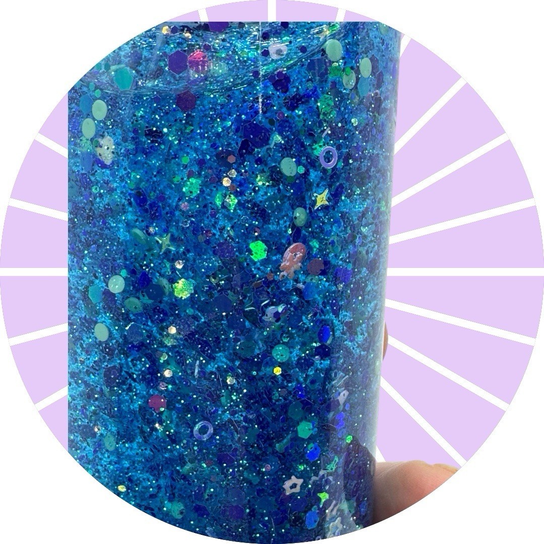 Mermaid Inspired Calming Jar With Subtle Hints Of Shells And Starfish