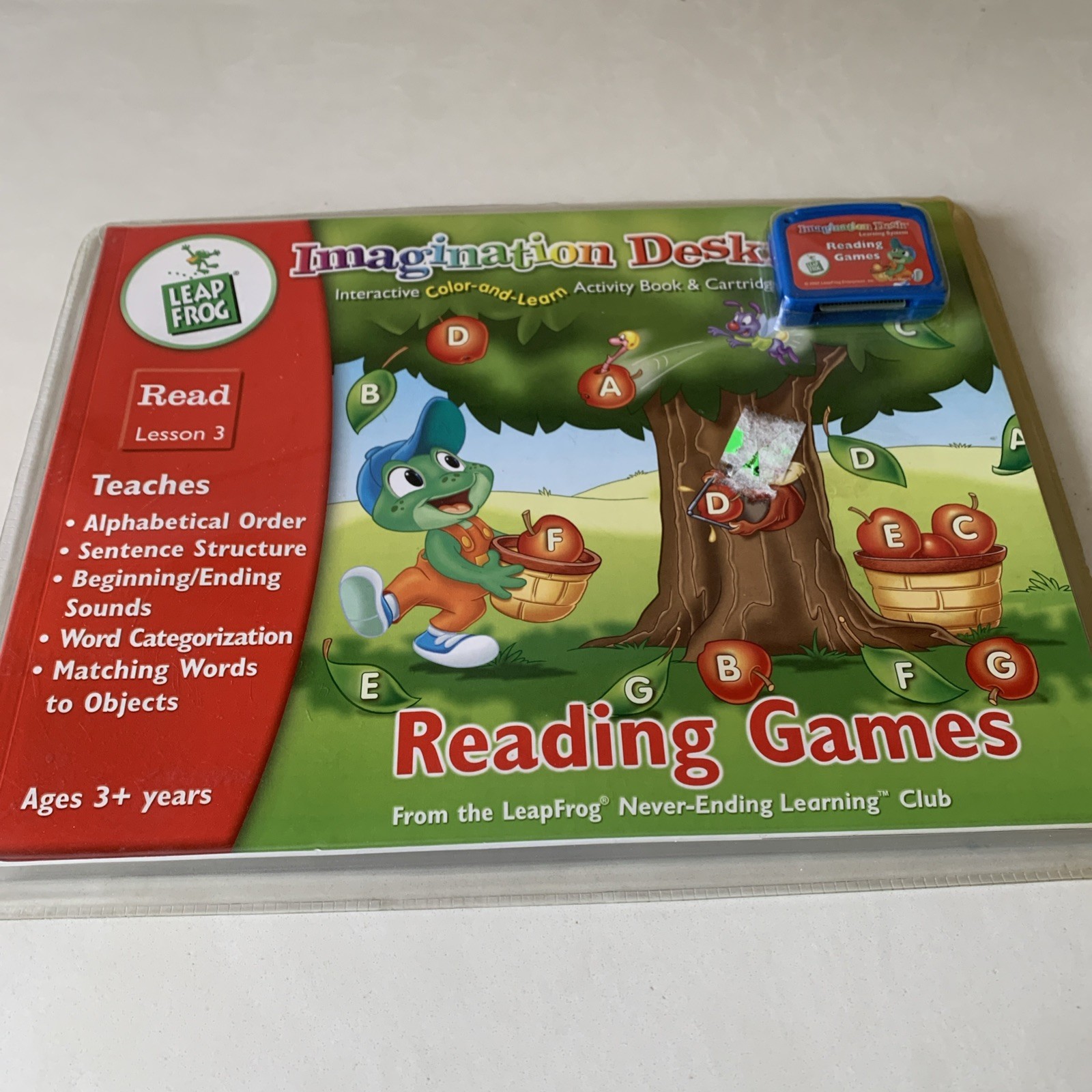 Leap Frog Imagination Desk Reading Games Book Cartridge Read lesson 3 NEW Age 3+