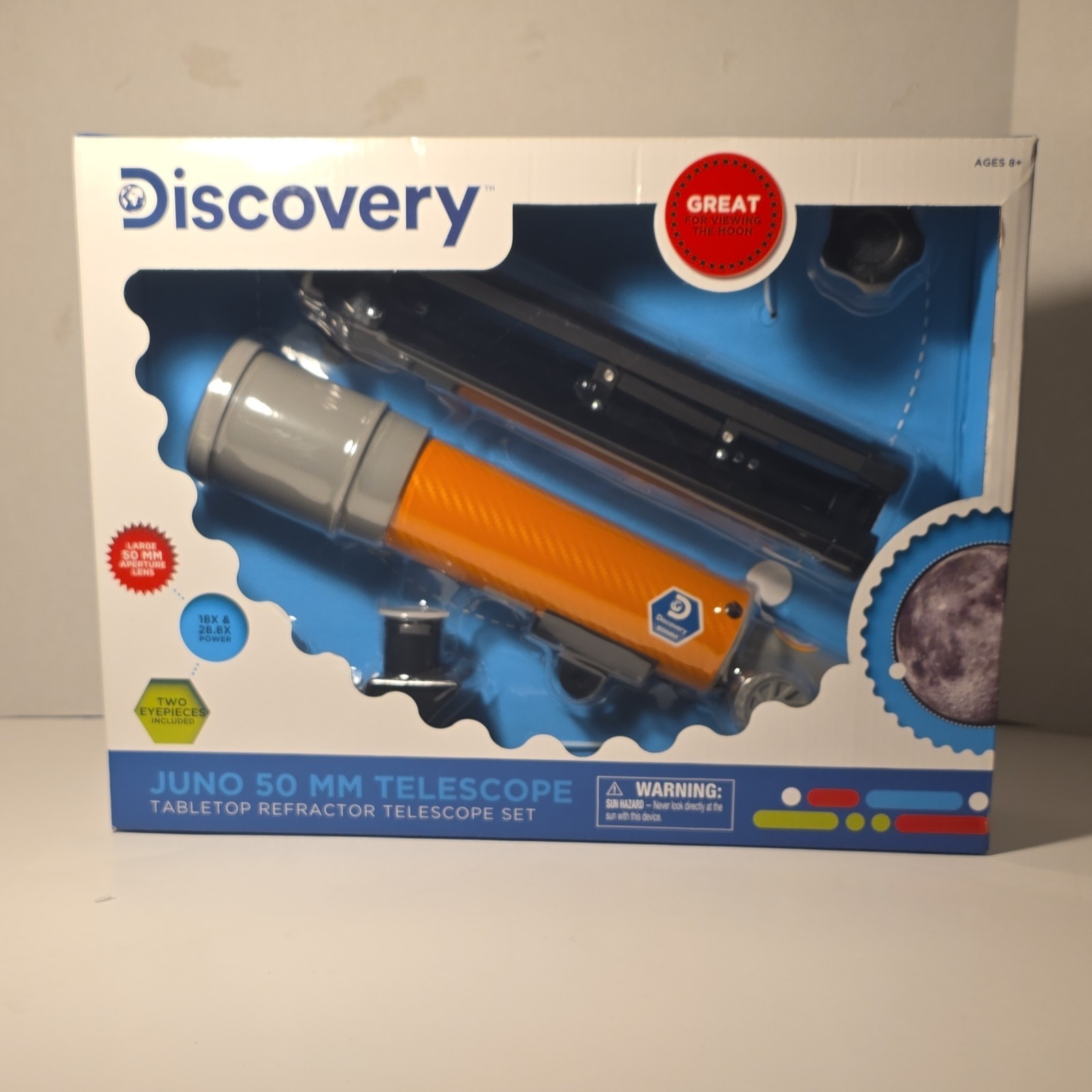 Discovery Juno Tabletop Refractor Telescope Set for Ages 8-11 Years and Up