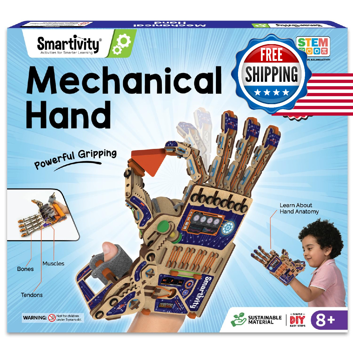 Smartivity DIY Robotic Mechanical Hand STEM Toy for Kids 8-14 Years | Screen-Fre
