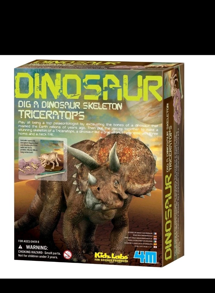 4M Kidzlabs Dig-A-Dinosaur Series I Triceratops #3545