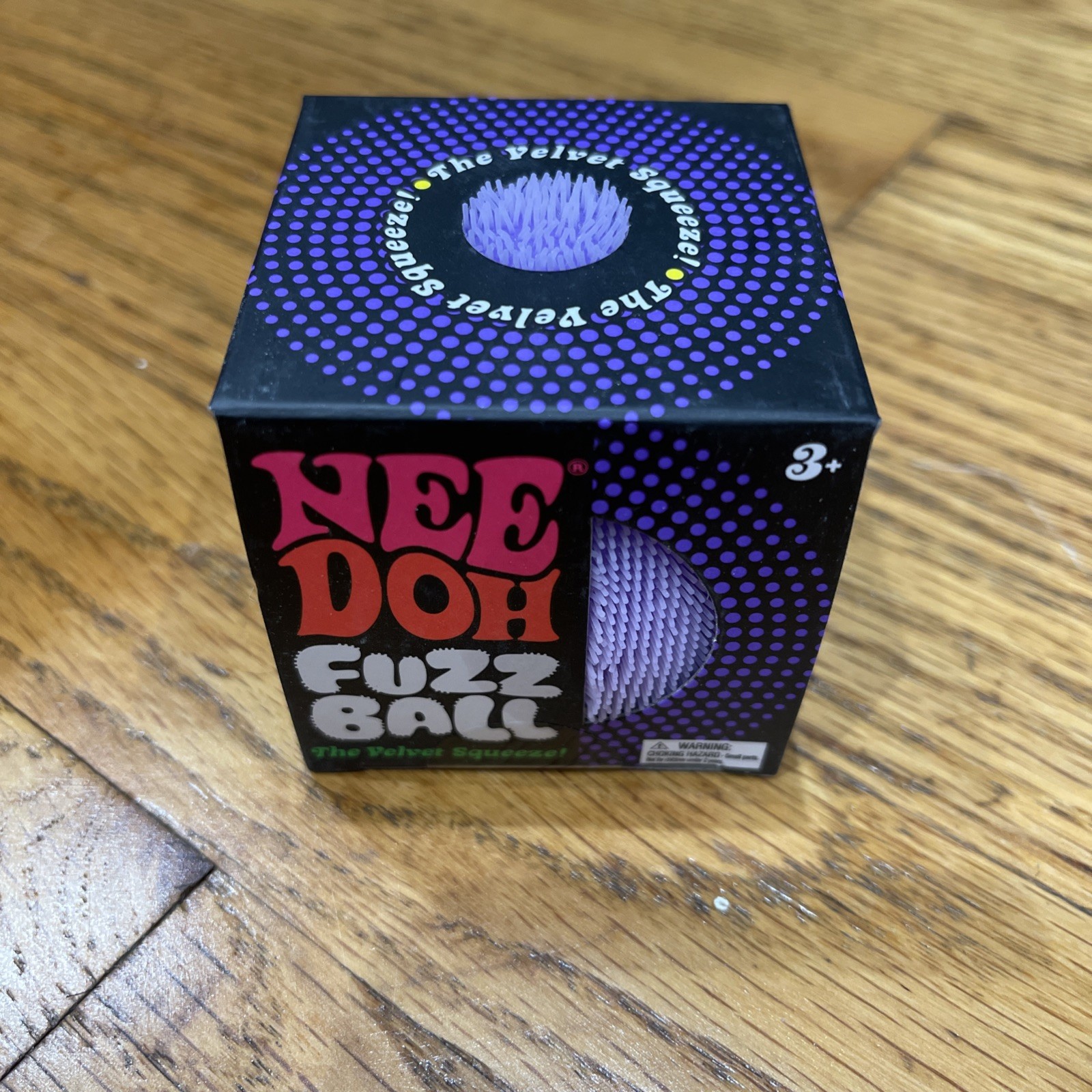 Needoh FUZZ BALL The Velvet Squeeze Ball NEE-DOH Random Color Purple