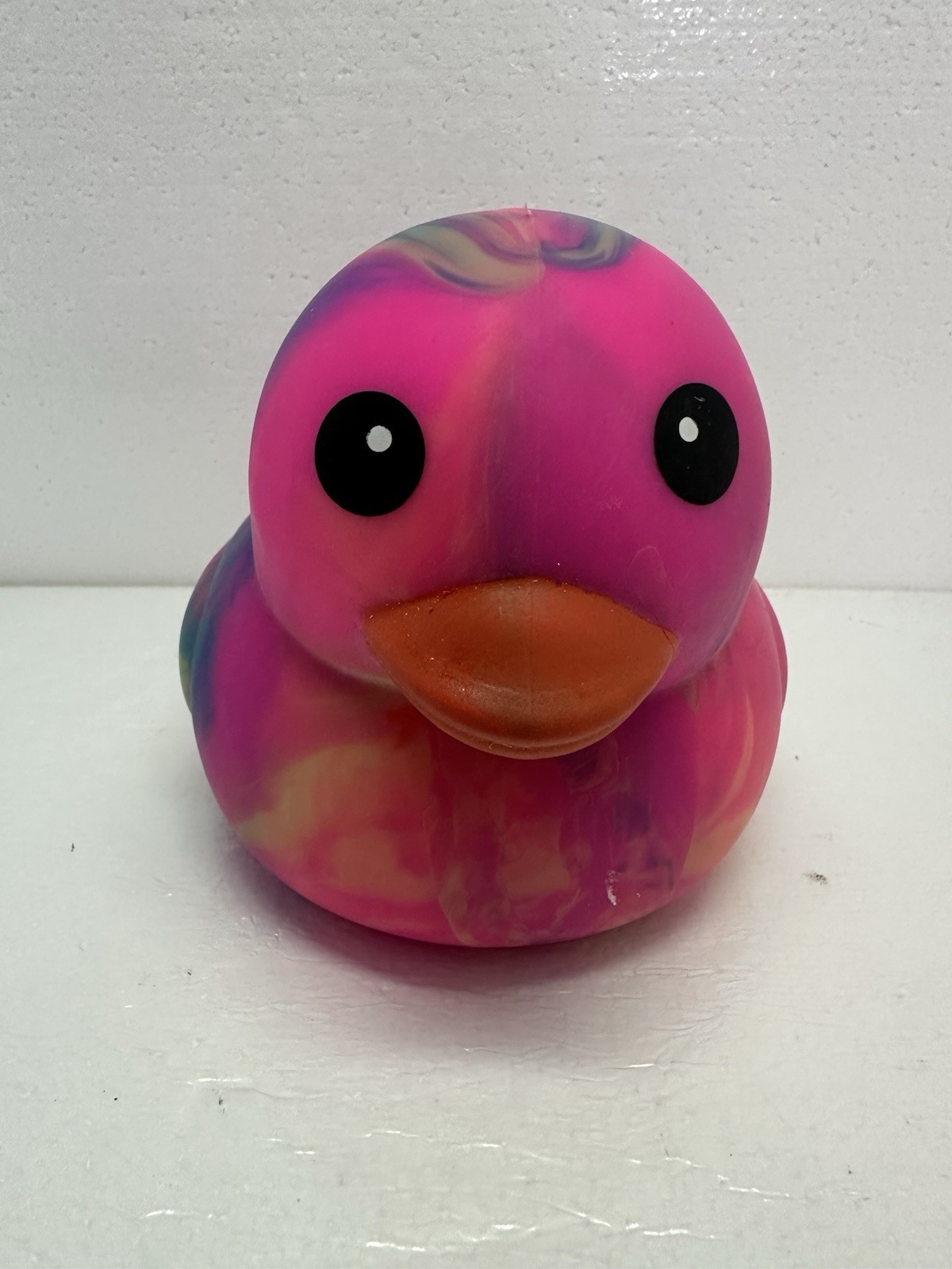 Sunny Days Jumbo Squeezy Duck – Tie-Dye Pink Squishy Stress Relief Toy – New