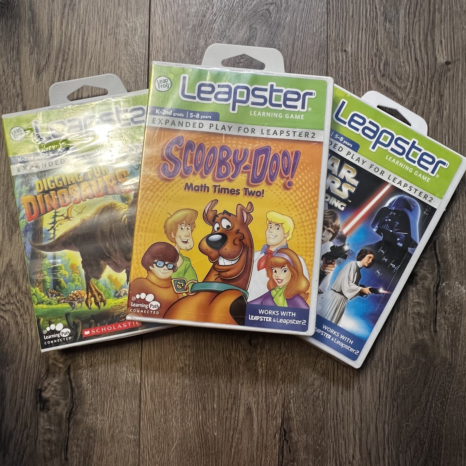 Leap Frog Leapster 2 Game Cartridge Lot Of 5 Titles I Scooby Doo Star Wars