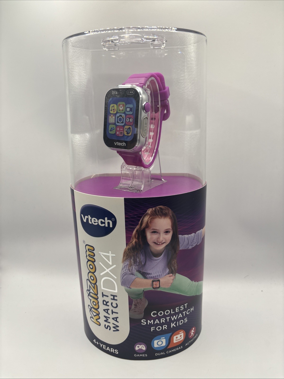 VTech KidiZoom Smartwatch DX4 – Purple NEW Watch Is Detached From Container