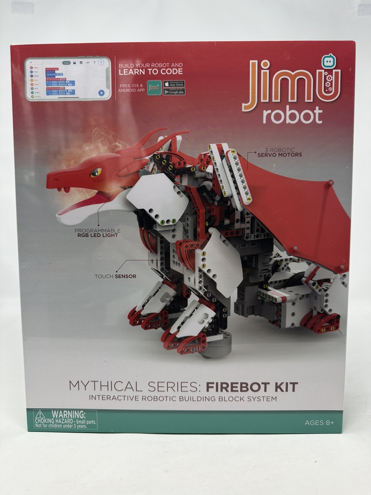 JIMU Robot Mythical Series: FireBot Kit Learn To Code Interactive Block Dragon