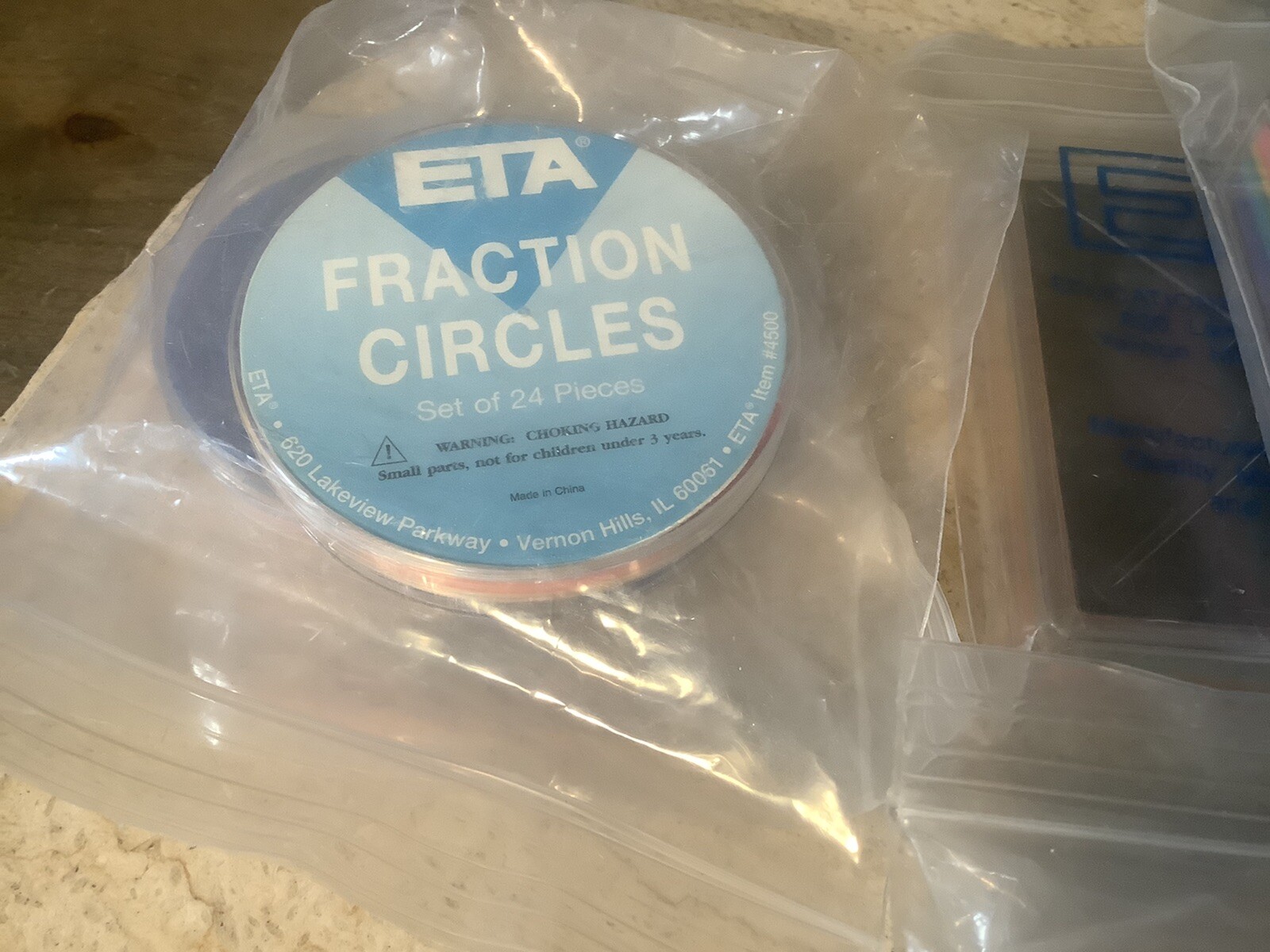 HOME SCHOOL MATH – ETA CUISENAIRE FRACTION CIRCLES TANGRAMS SQUARE LOT OF 7 PACK