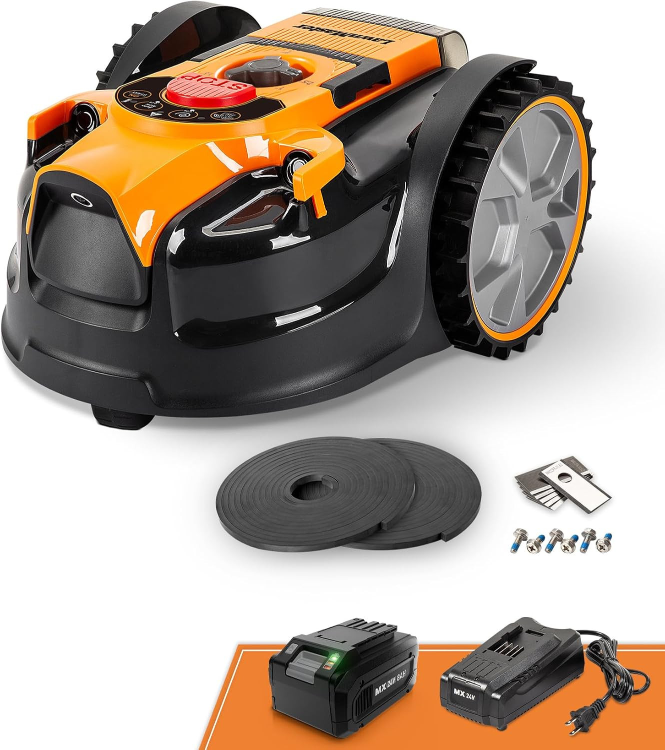 Ocumow™ VBRM601YCM MAX Perimeter Wire Free Robot Lawn Mower Cuts Small Lawns 200