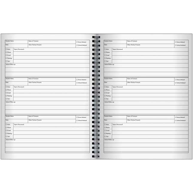 Really Good Stuff Parent Contact Record Book Couture Style 1 Record Book 49 Tabs