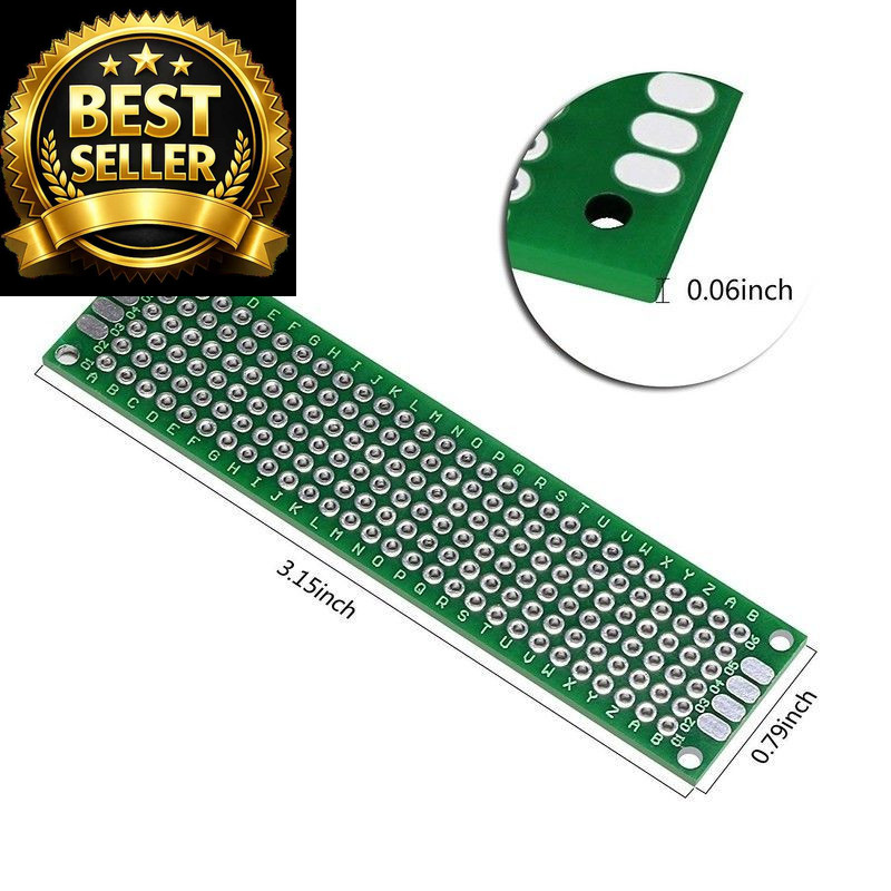 LAMPVPATH (Pack of 12) PCB Prototype Board, Double Sided Proto board 2×8
