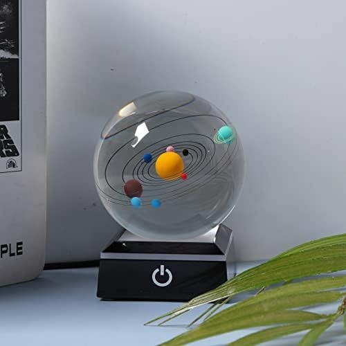 3d Solar System Model Crystal Ball 80mm 3.15inch – Outer Space Astronomy Gift…