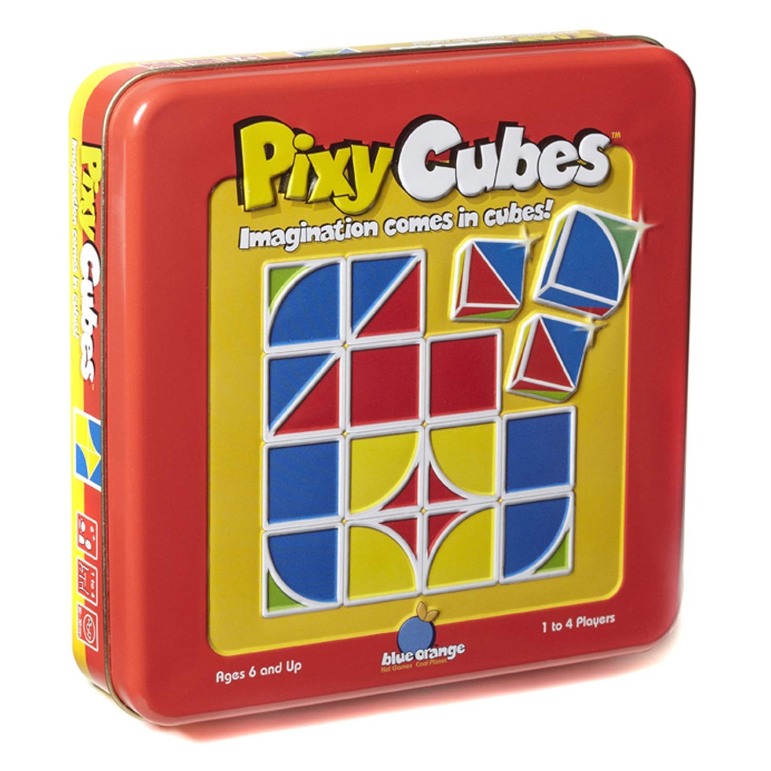 Blue Orange Pixy Cubes Matching Pattern Design Game Speed or Memory Rules Cub…