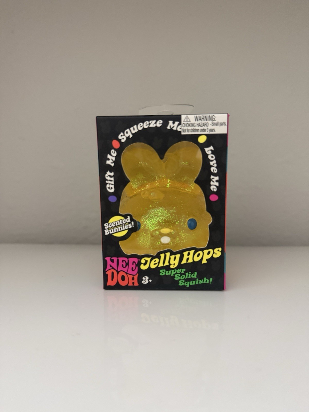 YELLOW NeeDoh JELLY HOPS Scented Glitter Bunny Squishy NEE DOH Easter Squish