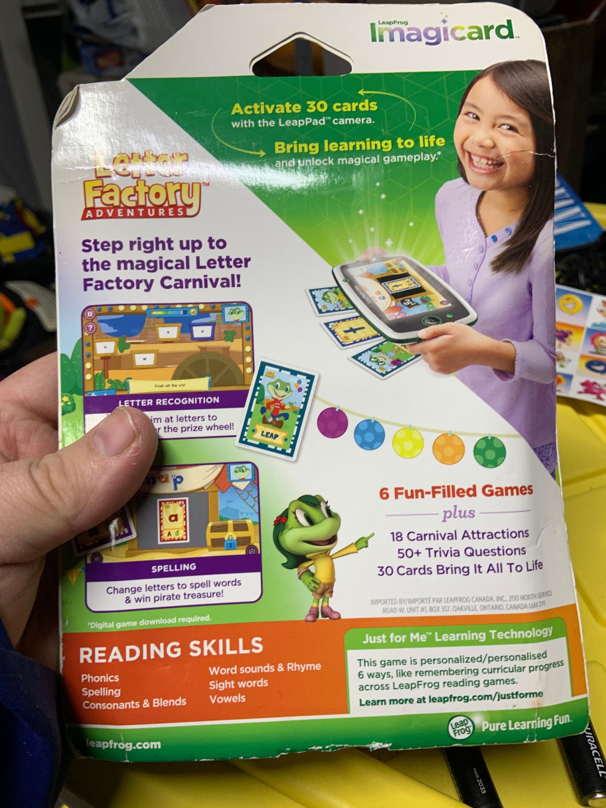 LeapFrog Imagicard Letter Factory Adventures Reading Learning Game LeapPad 4-7