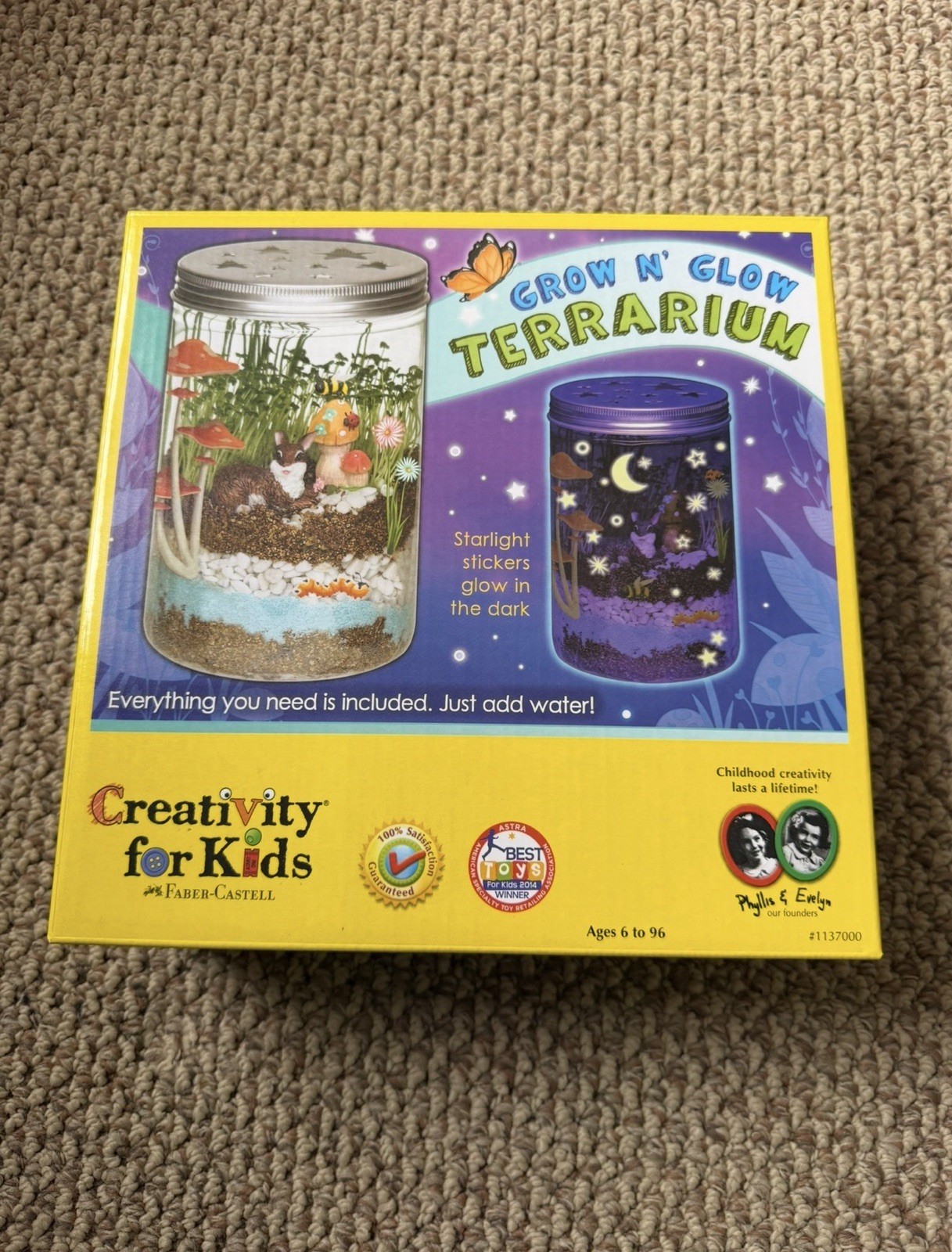 Creativity for Kids Grow ‘N Glow Terrarium Kit Educational Science Toy New