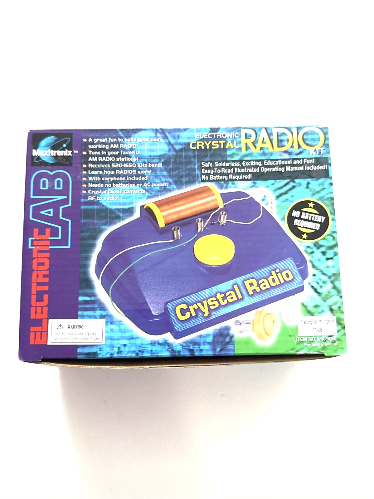 Electronic Crystal Radio Kit by Electronic LAB, Age 8-11 Years