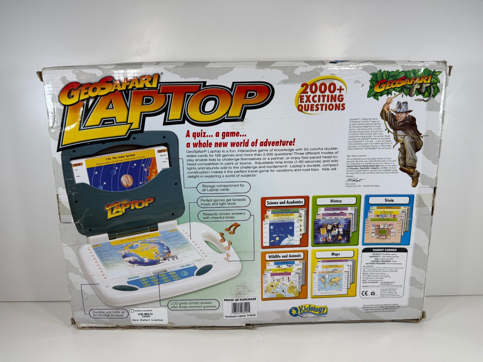 GeoSafari Laptop Know it All Learning System K-8540 Homeschool New Old Stock