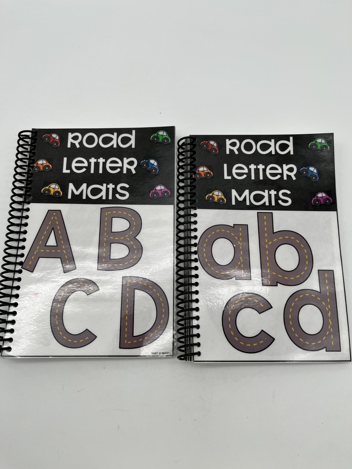 2 Sets of Road Letter Mats Alphabet Tracing Spiral Bound Preschool Classroom
